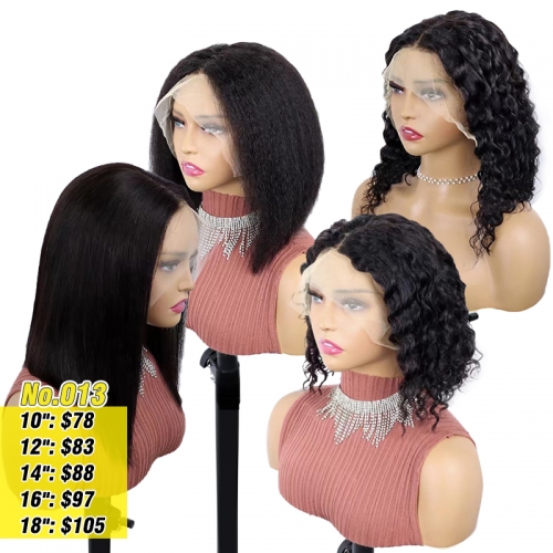 Transparent 13x4 Lace Bob Wig Human Hair Wigs For Women 150% Density